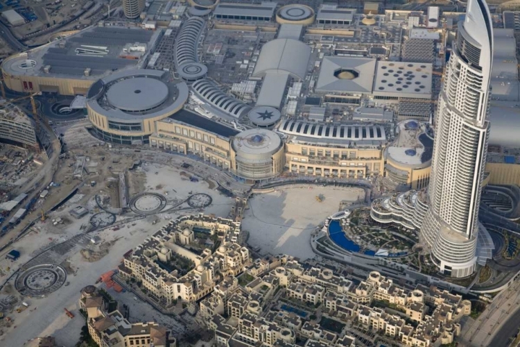 Picture of UAE, DUBAI AERIAL OF DOWNTOWN DUBAI