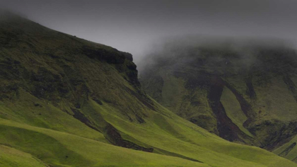 Picture of ICELAND MISTY MOUNTAINSIDE LANDSCAPE