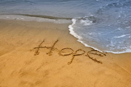 Picture of ME, PHIPPSBURG THE WORD HOPE ON POPHAM BEACH