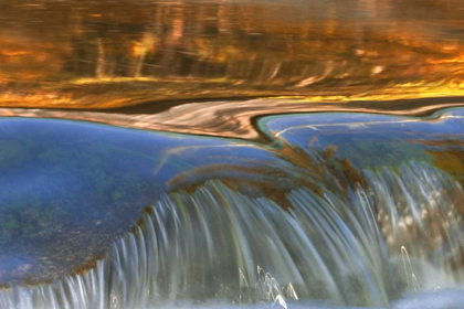 Picture of VERMONT AUTUMN REFLECTIONS ON CASCADE IN STREAM