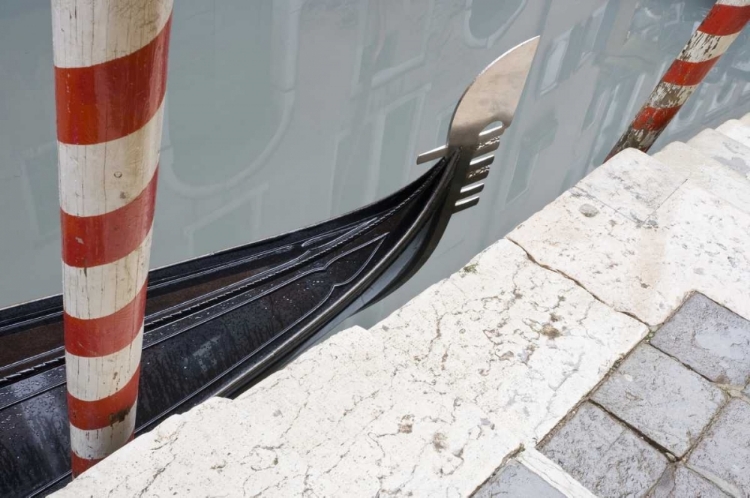 Picture of ITALY, VENICE GONDOLA AND POSTS