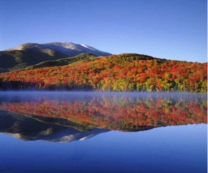 Picture of NY, SNOWY ALGONQUIN PEAK AND HEART LAKE IN FALL