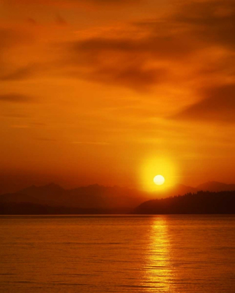 Picture of WASHINGTON, SNOHOMISH CO SUNSET OVER PUGET SOUND