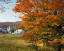 Picture of VERMONT, EAST CORINTH FALL COLORS FRAMING A TOWN