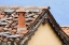 Picture of ITALY, VARENNA TERRA COTTA ROOF AND CHIMNEY