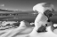 Picture of USA, CALIFORNIA, MONO LAKE SNOW-COVERED TUFA