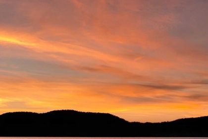 Picture of NY, ADIRONDACK MOUNTAINS SUNSET OVER MOUNTAINS