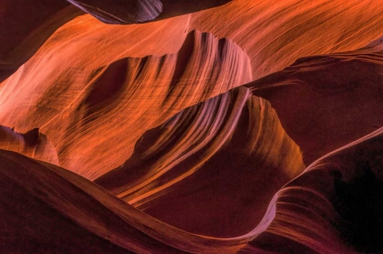 Picture of ARIZONA, PAIGE ROCK PATTERNS IN ANTELOPE CANYON