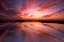 Picture of NEW JERSEY, CAPE MAY SUNSET REFLECTION ON WATER