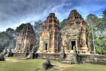 Picture of CAMBODIA, ANGKOR WAT PREAH KO TEMPLE RUINS