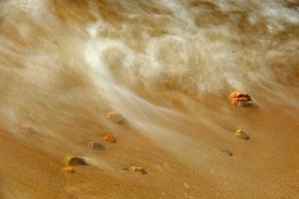 Picture of CANADA, ONTARIO WAVES CRASHING AGAINST PEBBLES