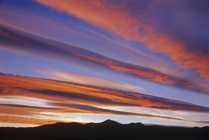 Picture of CANADA, ALBERTA, BURMIS SUNSET OVER THE ROCKIES