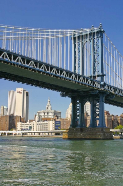 Picture of NY, NEW YORK CITY MANHATTAN BRIDGE AND MANHATTAN