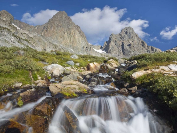 Picture of CA, INYO NF WATERFALLS BELOW MOUNT RITTER