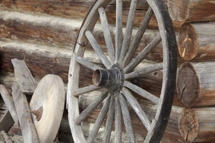 Picture of CANADA, BC, FORT STEELE OLD WAGON WHEEL