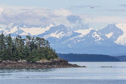 Picture of USA, ALASKA AIR TAXI FLYING OVER LANDSCAPE