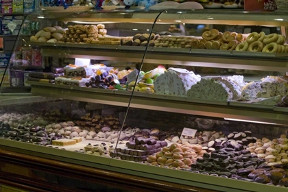 Picture of ITALY, VENICE DISPLAY CASE FILLED WITH PASTRIES