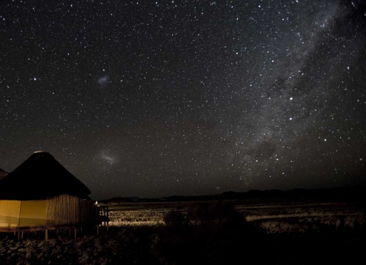 Picture of NAMIBIA, NAMIB-NAUKLUFT PARK, MILKY WAY OVER HUT
