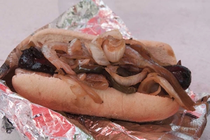 Picture of INDIANA, INDIANAPOLIS POLISH SAUSAGE AND ONIONS