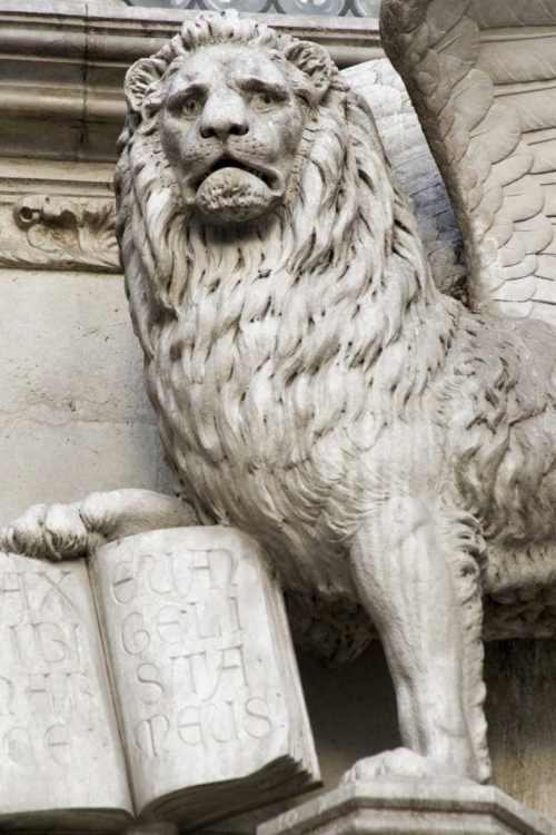 Picture of ITALY, VENICE DETAIL OF STATUE OF A WINGED LION