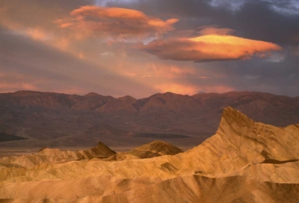 Picture of CA, DEATH VALLEY NP MORNING LIGHTS MANLY BEACON