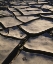 Picture of CA, ANZA-BORREGO FOOTPRINTS IN CRACKED MUD