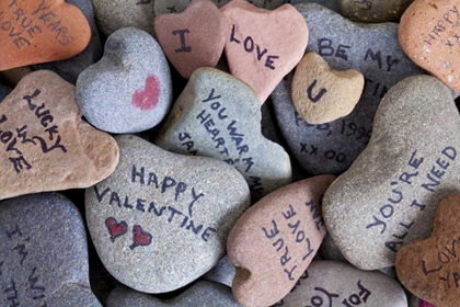 Picture of WA, HEART ROCK COLLECTION WITH VALENTINE SAYINGS