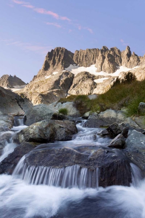 Picture of CA, INYO NF THE MINARETS AND RAPIDS IN A STREAM