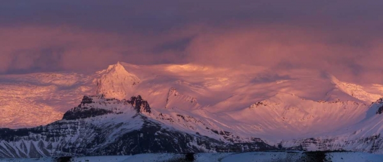 Picture of ICELAND LANDSCAPE OF GLACIER AT SUNSET