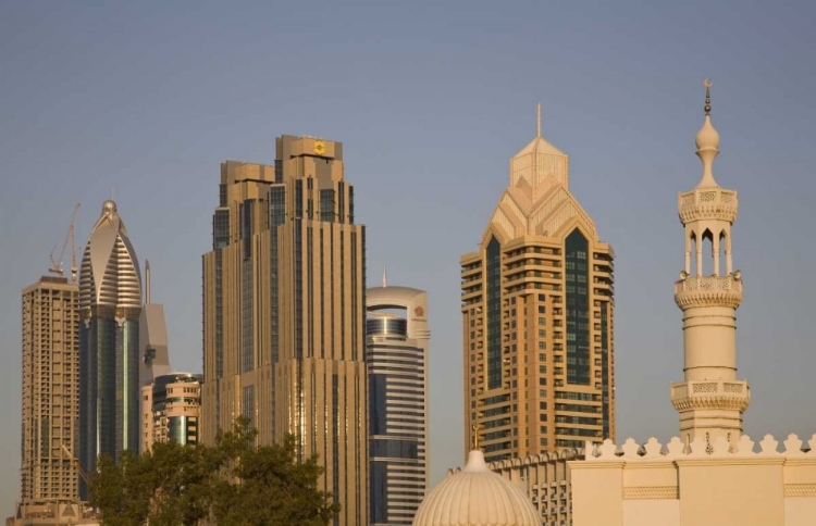 Picture of UAE, DUBAI MINARET OF MOSQUE IN AL WASL