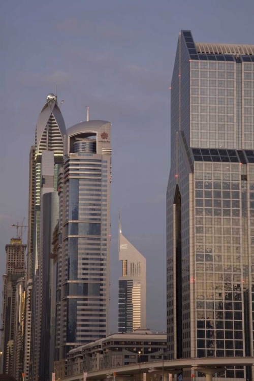 Picture of UAE, DUBAI TOWERS ALONG SHEIK ZAYED ROAD