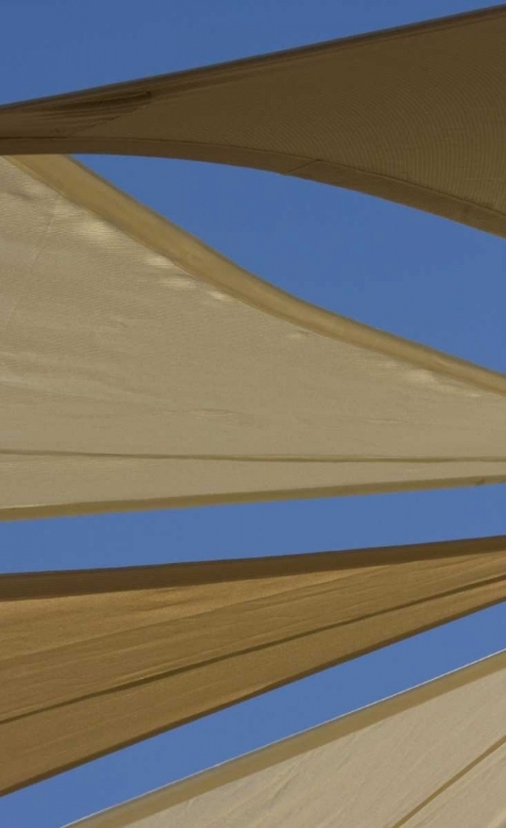 Picture of UAE, FUJAIRAH SAND-COLORED CANVAS AWNINGS