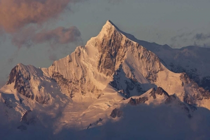 Picture of SOUTH GEORGIA, SNOWY MOUNTAIN PEAK AT DAWN