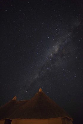 Picture of NAMIBIA, NAMIB DESERT, MILKY WAY ABOVE HUT