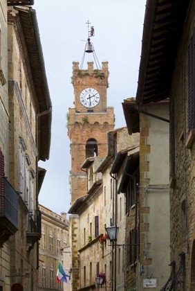 Picture of ITALY, TUSCANY, PIENZA CITY STREET VIEW