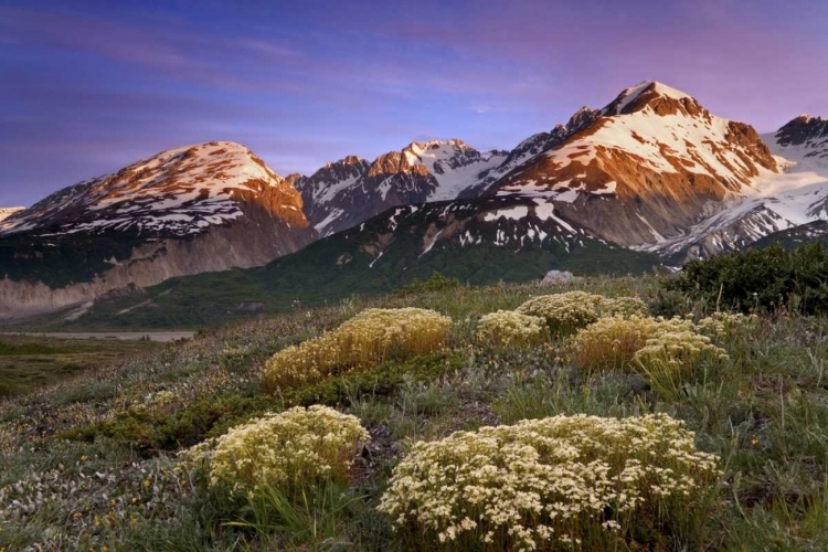 Picture of CANADA, BC SUNSET OVER THE MOUNTAIN VALLEY