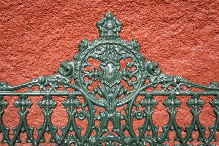 Picture of MEXICO, GUANAJUATO DETAIL OF METAL PARK BENCH