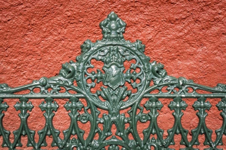 Picture of MEXICO, GUANAJUATO DETAIL OF METAL PARK BENCH