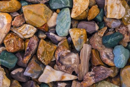 Picture of USA, ARIZONA, TUCSON DETAIL OF POLISHED ROCKS