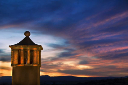 Picture of MEXICO SUNSET OVER BUILDING TOWER