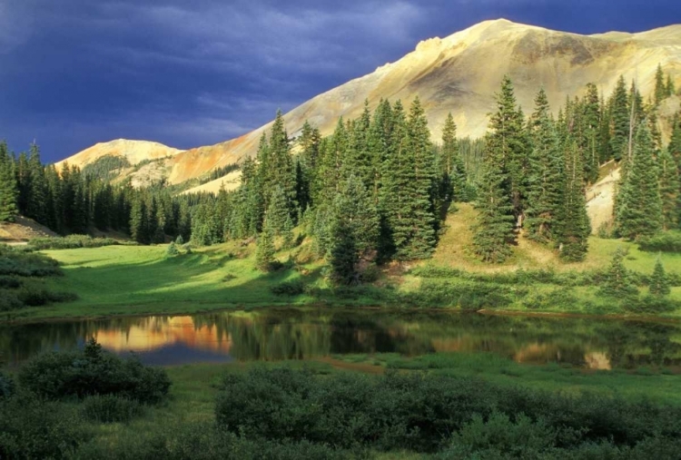 Picture of USA, COLORADO RED MOUNTAIN AT SUNSET