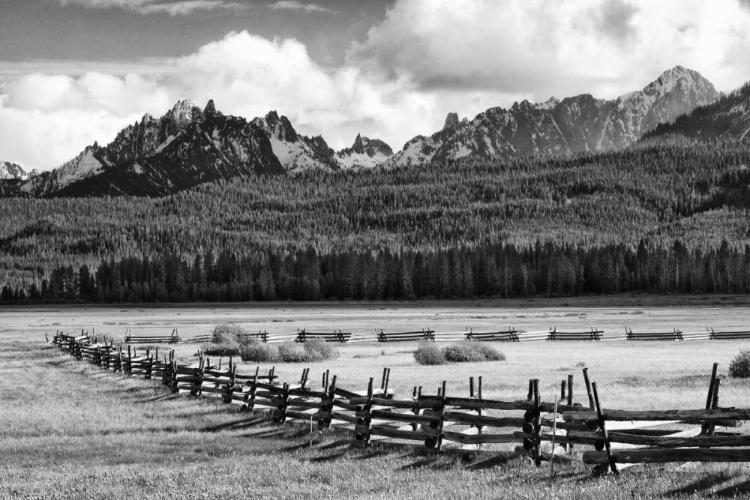 Picture of IDAHO, SAWTOOTH NRA RAIL FENCE AND LANDSCAPE