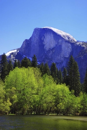 Picture of CA, YOSEMITE HALF DOME ROCK AND MERCED RIVER