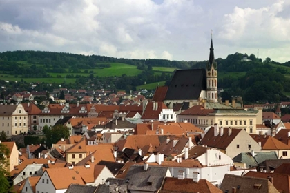 Picture of CZECH REPUBLIC, CESKY KRUMLOV TOWN AND HILLS