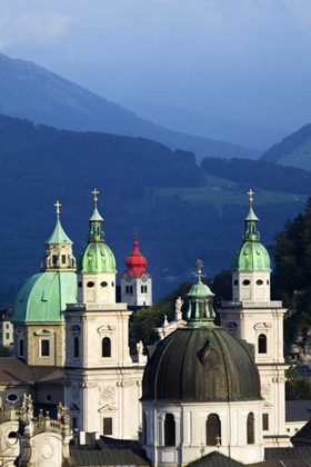 Picture of AUSTRIA, SALZBURG TOWER DOMES IN CITY SCENIC
