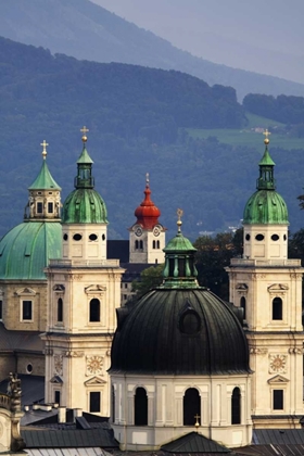 Picture of AUSTRIA, SALZBURG TOWER DOMES IN CITY SCENIC