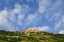 Picture of ITALY, TUSCANY VINEYARDS AROUND HILLTOP TOWN