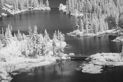 Picture of CA, MAMMOTH LAKES BASIN AERIAL OF TWIN LAKES