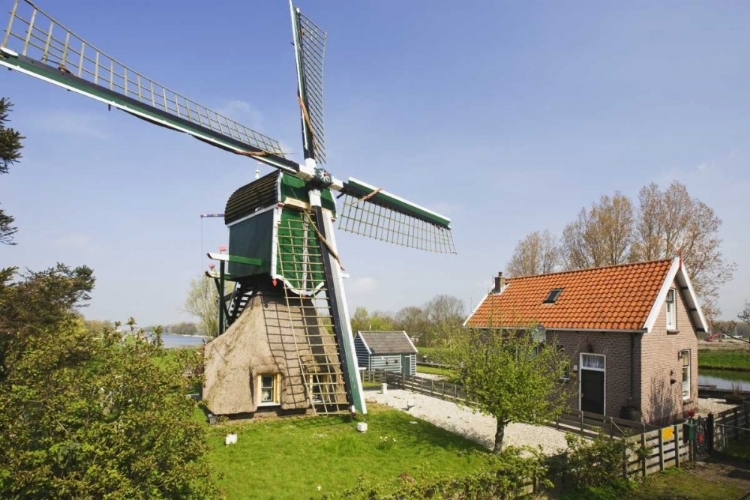 Picture of NETHERLANDS, LEIDERDORP TRADITIONAL WINDMILL