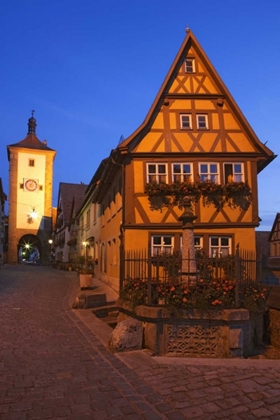 Picture of GERMANY, ROTHENBURG SIEBERS TOWER WITH CLOCK